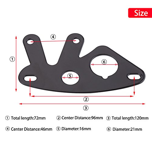 Soporte para instrumentos de motocicleta universal y duradero de metal negro con base estable 3