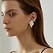 Awinesn Clip on Earrings for Women Hypoallergenic Two Tone Clip on Earrings Gold and Silver Drop Dangle Earrings Mixed Metal Jewelry for Women Fashion Trendy Jewelry Gifts (styleC)