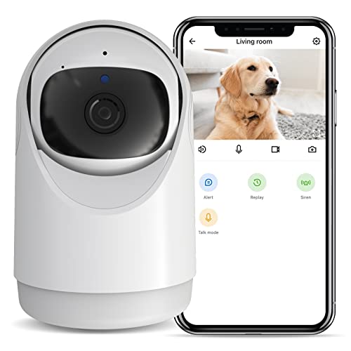 Edsace Pan Tilt Wifi Dome Security Camera, 360 Degree Smart Indoor Camera,Human And Pet Ai Recognition,2-Way Audio,Ideal For Baby Monitor And Pet Monitor Camera #TOP11