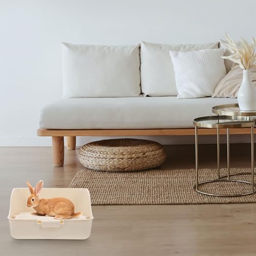 Inodoro portátil para conejos con base de plástico compacta fácil de limpiar 6