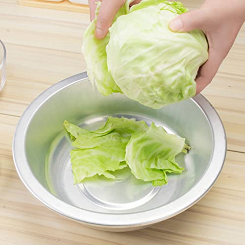 Aluminum Basin Kitchen Mixing Bowls: Washing Tub Fruit Vegetables Basket Container Camping Bowl For Serving Cooking Baking Preppin Silver 20X20Cm 1026B4244E0Jc 0 #TOP5