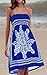 Zyyfly Bathing Suit Cover up Beach Dress Summer Casual Tube top Strapless Dress Sapphire