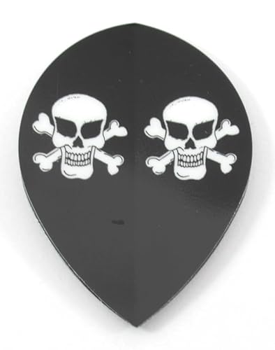 US Darts 5 Sets (15 Flights) Skulls Pear Shape Dart Flights - 75 Micron