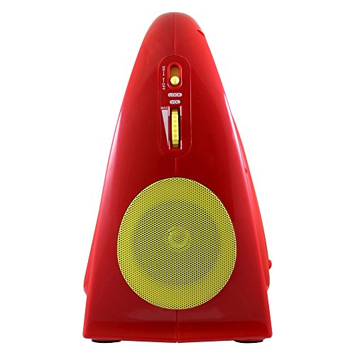 HamiltonBuhl Juke24 Portable Digital Jukebox with CD Player & Karaoke Function, Red/Yellow (J22RCS1YR)