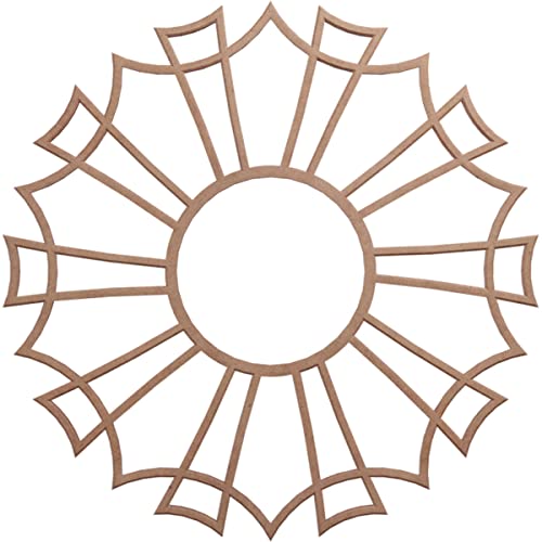 Image of Ekena Millwork 20 inchOD x 7 inchID x 3 /8 inchT Augustus Wood Fretwork Pierced Ceiling Medallion, Wood (Paint Grade)