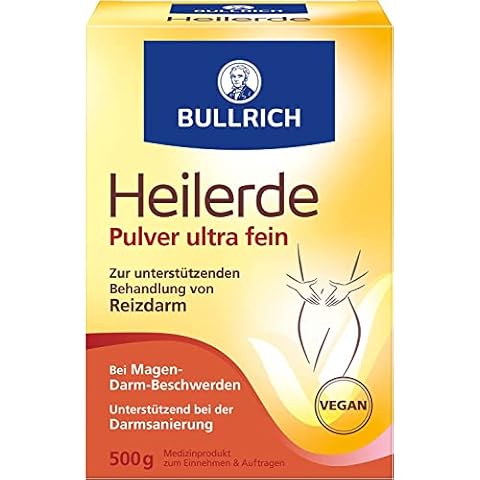 Bullrich Heilerde Pulver ultra fein | Linderung von Magen-Darm-Beschwerden und Unterstützung bei Darmsanierung | Innerliche und äußerliche Anwendung | Vegan | 500 g (1er Pack) Cover