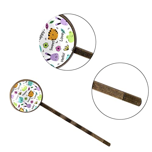 Épingles à cheveux décoratives lapins et tigres, accessoires premium - 3
