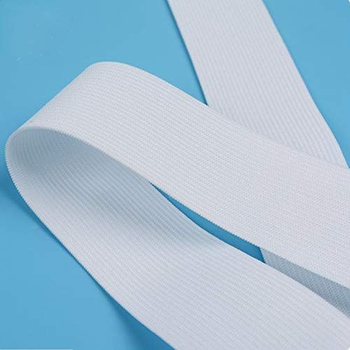 Miniatura 2 de Leline's Bobina elástica, banda elástica de punto para coser, 1.5 pulgadas x 5 yardas, color blanco