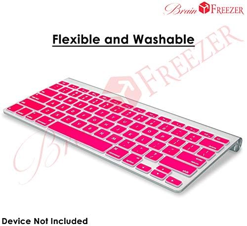 Image of Brain Freezer Keyboard Protector Compatible with MacBook Air 13 inch 2020 Release Model A2179 Soft Silicone Waterproof Dust-Proof Ultra Thin Keyboard Cover (Pink)