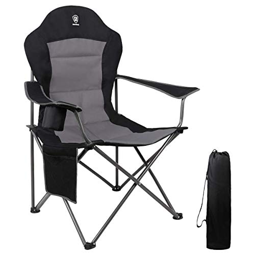 EVER ADVANCED High Back Folding Camping Chair Oversized and...