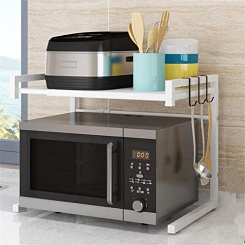 Support de micro-ondes rétractable et étagère de cuisine 2 niveaux - 2