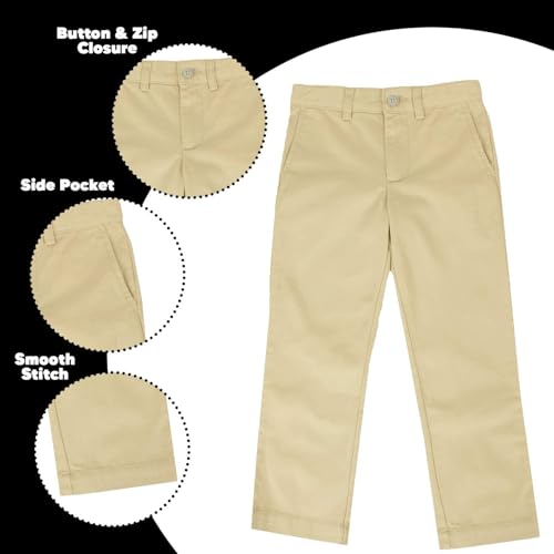 Galaxy by Harvic Boy's 2-Pack Super Stretch Slim Fit Chino Pants (Size 4-20)2