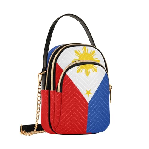 Patriot Cell Phone Purse Philippines Flag Crossbody Handbag Durable Shoulder Bag Sturdy Travel Pouch Compact Chic Bag for Women Everyday Use Country Flag Holiday Birthday Gift
