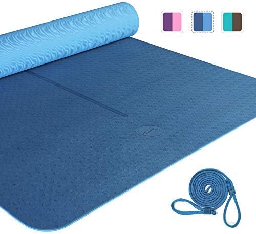 Amazon Brand  Umi - Eco Yoga Mat Extra Large Non-Slip Pilates Mat Thick TPE Workout Exercise Mat with Free Carry Strap for Home Gym Use