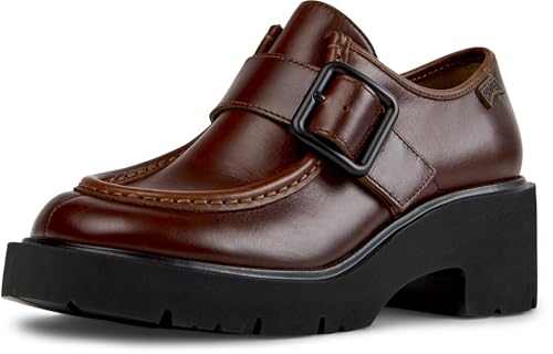 Camper Milah K201930, Monk-Strap Mujer, Marrón Medio 002, 38 EU