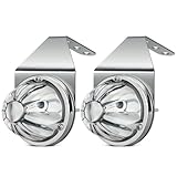 Partsam 2Pcs Glass Watermelon Lights with Stainless Steel Bracket, [Patented] Dual Color Amber/Blue LED Watermelon Mirror Turn Signal Marker Lights Replacement for Kenworth Peterbilt Freightliner