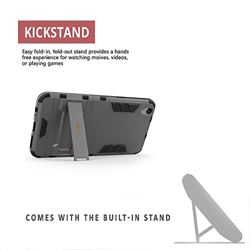 Image of Heartly Graphic Kickstand Hard Dual Rugged Armor Hybrid Bumper Back case Cover for Oppo r9 Plus - Navy Black - Black