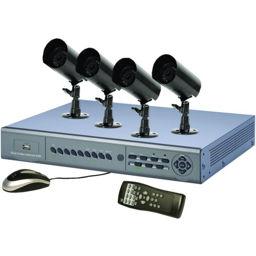 8-CHANNEL DUAL CODEC INTERNET DVR WITH 4 OUTDOOR CAMERAS - Security Labs SLM406