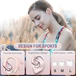 Wireless Earbuds, Bluetooth 5.4 Headphones Sport, 75H Stereo Ear Buds, Bluetooth Earbuds with 4 ENC Noise Canceling Mic, IP7 Waterproof Earphone with Earhooks, Dual LED Display, for Running, Rose Gold