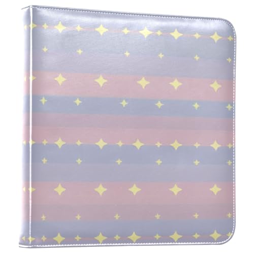 Álbum de Fotos Autoadhesivo DIY Scrapbook Estrellas y Rayas con 3 Anillas, 40 Páginas, 8x10 para Memorias miniatura 1