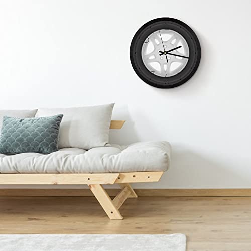 Pendule murale silencieuse pneu moderne sans tic-tac pour une concentration absolue - 5