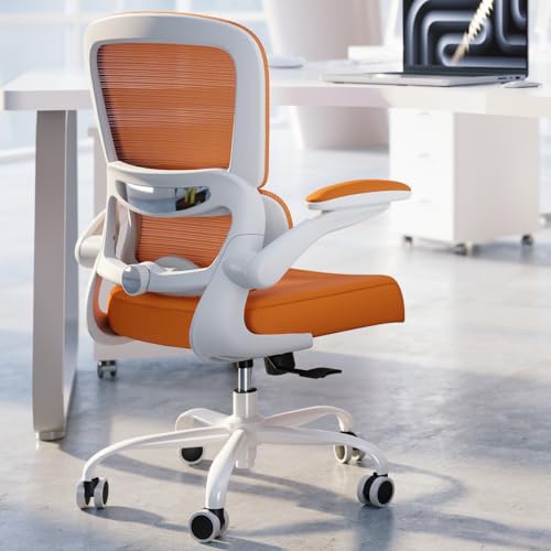 Image of TRALT Office Chair - Ergonomic Desk Chair with Adjustable Lumbar Support, Mesh Computer Chair, Executive Chair for Home Office Comfortable Lumbar Support (1, Orange)