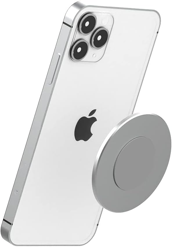 Sticky Magnetic Wall Holder for iPhone Magsafe, Wall Mount, Cradle for iPhone 15/14/13/12, pro, Mini, Pro Max, Pack of 2, with Command Strip Adhesives