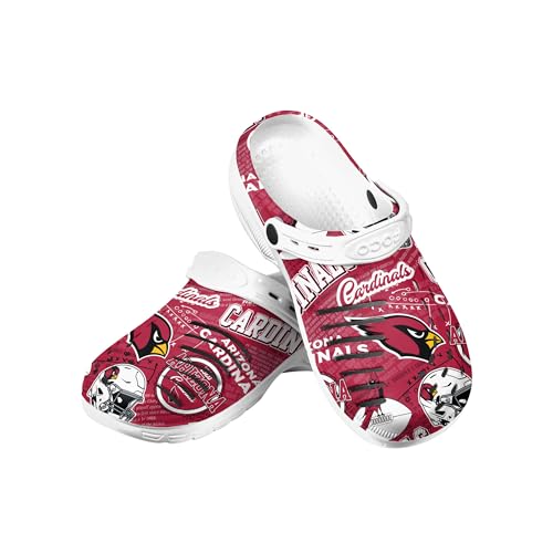 Image of FOCO Arizona Cardinals NFL Mens Historic Print Clog with Strap