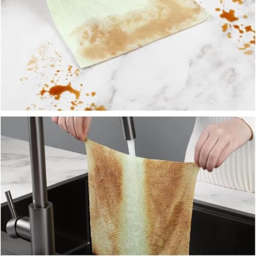 Image of Microfiber Cleaning Cloth Roll 25x25CM - Reusable Tear-Away Towels Washable Super Absorbent Lint Free Cleaning Rags for Kitchen, Car, Garage and Home (Multicolor 1 Roll, 20 Pack)