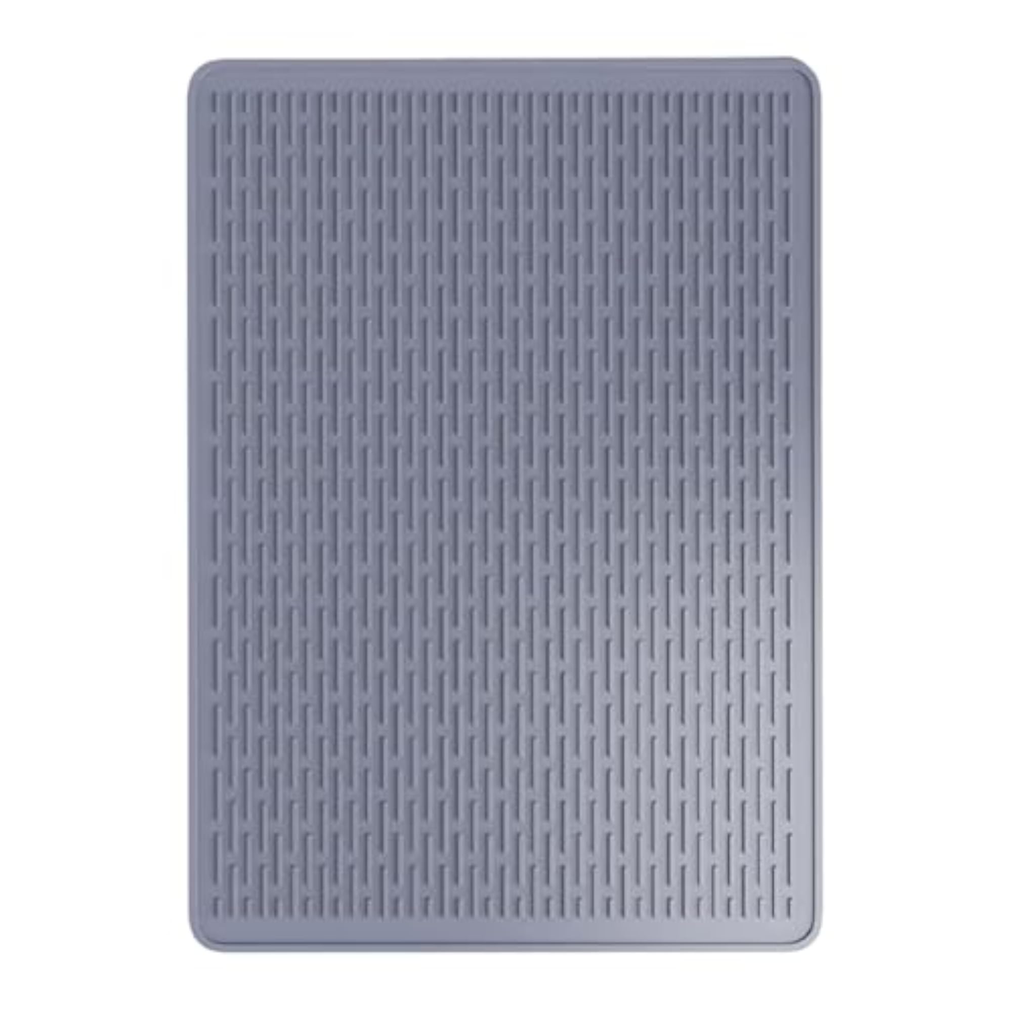 Washable Silicone Dish Drying Mat, Easy Clean Gray Cover 76x53cm