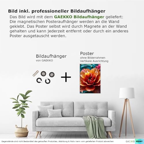 Poster circulation des fleurs tableau mural moderne GAEKKO