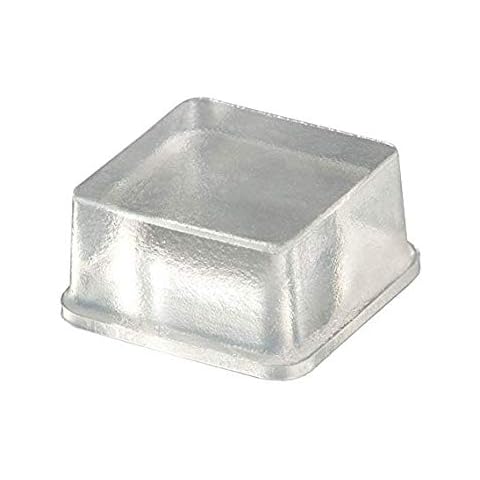Clear Tall Square Adhesive Rubber Bumper Pads - Made in USA - Rubber Feet for Speakers, Electronics, Furniture, Appliances, Audio Equipment - 20 Pieces Cover