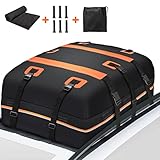 Rooftop Cargo Carrier, 20 Cubic Remarkably Waterproof Car Roof Cargo Carrier for Top of Vehicle Hitc