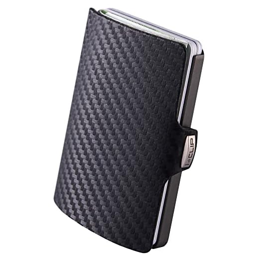 I-CLIP Original Black Carbon Black, Cartera, Billetera, Monedero