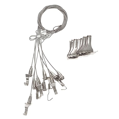 Image of 10pcs Adjustable Picture Hanging Wire Mirror Hanging Hardware Cable and Hooks for Easy Installation Homes Galleries and Gardens