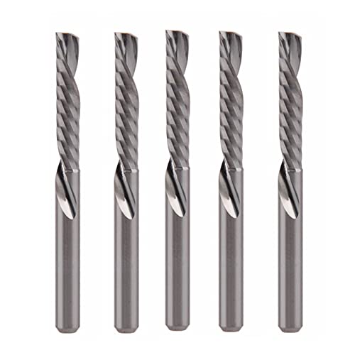 Fraise à une cannelure en carbure de tungstène pour CNC 3.175x17mm outillage robuste