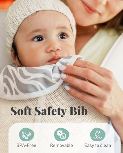 Image of MOMTORY Safety-Certified 6-in-1 Baby Carrier Newborn to Toddler, Cream | Plus Size Friendly, 6 Carry Positions, Ergonomic Hip Support, Cozy and Breathable, Baby Carrier with Hipseat for 7-50lbs