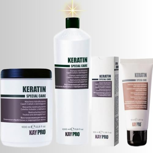 KAYPRO keratin - treated damaged hair (new 4 pieces) - big set, Clear