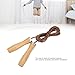Jump Rope Wooden Handle Skipping Rope Leather Jump Rope for Workout Fitness, Exercise Skipping Rope Speed Rope Crossfit Indoor and Outside Exercise for Beginner Kids Men and Women