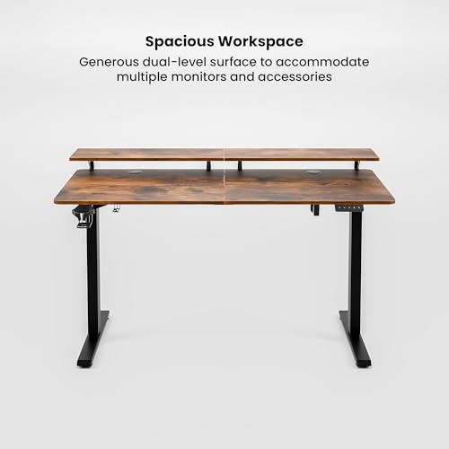 Green Soul Elevate Multi-Purpose Electric Height Adjustable Office Desk with Monitor Riser, Ergonomic Spacious Sit Stand Solution | Installation... - Image 5