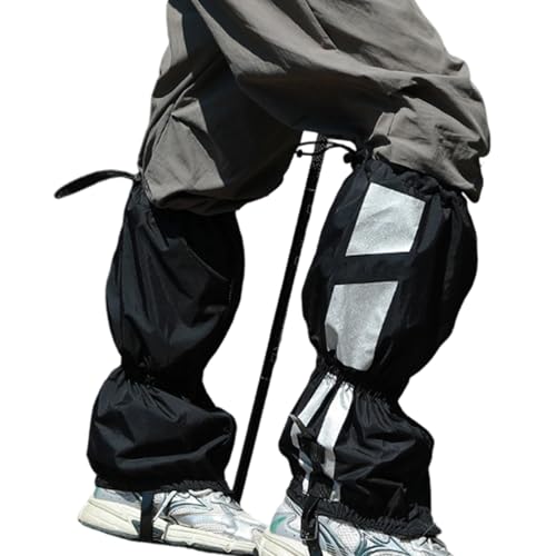 Genérico Polainas de nieve, reflectante ajustable, protección invernal, protector de piernas para nieve, para playa, viajes, esquí, senderismo, entrenamiento, camping, noche, patio, jardín, porche