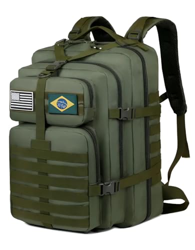 Mochila Tática Militar 50l Impermeável Reforçada Camping(Verde)