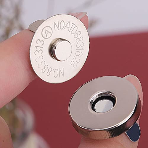 20 Set Magnetic Snaps, Purse Magnetic Bag Fastener Clasp Magnetic Button Replacement Kit For Sewing, Diy Craft, Purses, Bags, Clothes, Leather (Silver 18Mm) #TOP5