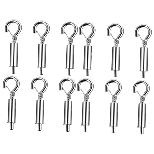 Healeved 12pcs Cable Guide Turnbuckle Wire Rope Turn Buckle for Suspensions Eye Turnbuckle Hooks Ceiling Hooks Heavy Duty miniatura 1