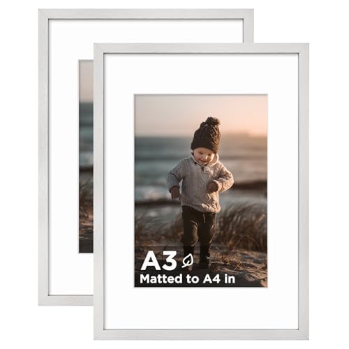 KINLINK A3 Picture Frame Silver Set of 2