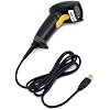 WoneNice USB Laser Barcode Scanner Wired Handheld Bar Code Scanner Reader Black