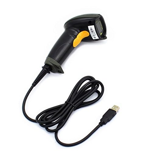 WoneNice USB Laser Barcode Scanner Wired Handheld Bar Code Scanner Reader Black