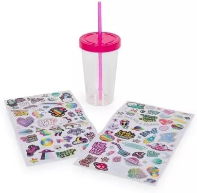 Miniatura 2 de Fashion Angels Out Of This Galaxy - Kit de diseño de vaso con 100 calcomanías impermeables. Sin BPA