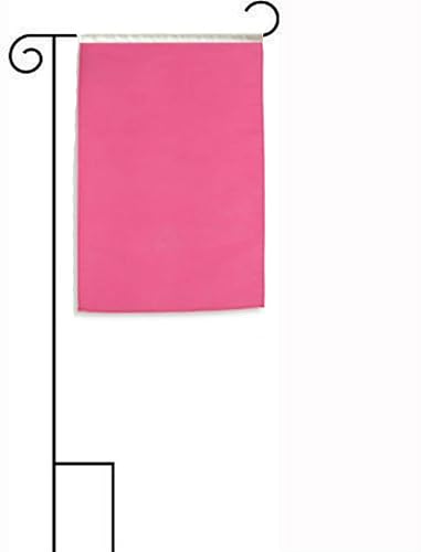 Deluxe 12x18 12"x18" Solid Pink Sleeved wGarden Stand Flag by Lumaglow