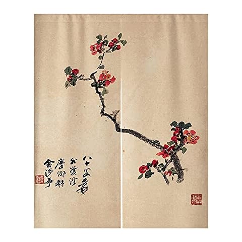 Hiseng Cortina de Puerta Japonesa Noren para Decoración del Hogar Cover